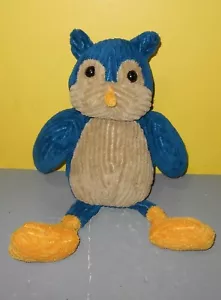 16 Zoll Old Navy gerippte Cordbohne Plüschtier Stofftier große marineblau hellbraune Eule - Bild 1 von 2