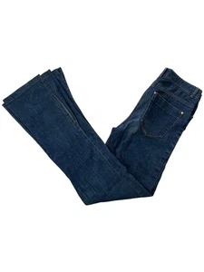 Jeans Bebe vintage años 90 tiro medio acampanados vaquera abertura azul Y2K para mujer talla 4  - Imagen 1 de 4