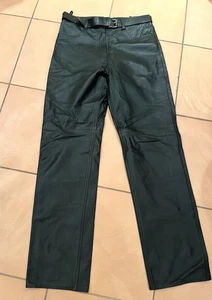 Lederhose weicher Lamm-Leder schwarz gefüttert.m Gürtel-Gr.38-Giyder-Neuwertig - Bild 1 von 10