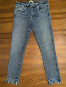 Jeans AGOLDE Sophie vita alta skinny orlo grezzo ritagliato blu medio taglia 29 - Foto 1 di 19