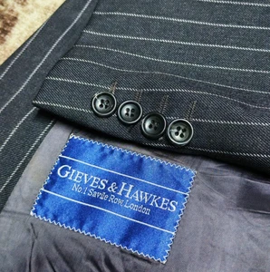 Vintage Gieves & Hawkes classic all worsted db gray suit jacket sport coat 40R - Picture 1 of 8