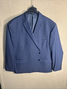 Shaquille O'Neal XLG 56S Dark Blue Sport Coat Blazer Poly Stretch 2 Button - Picture 1 of 14
