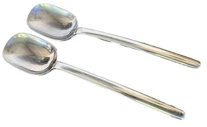 Mikasa Zena 2 ovale Suppenlöffel Japan 18/8 Edelstahl 7 3/4" glänzend matt? - Bild 1 von 2