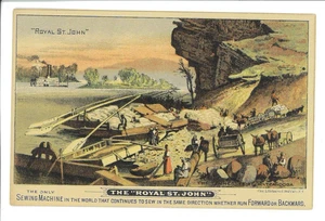 Trade card, The "ROYAL ST. JOHN" macchina da cucire Song Over, S6D-TC-4688 - Foto 1 di 2