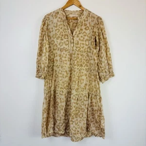 Lola Australia Dress XS Leopard Print Boho Tiered Cotton Flowy Casual Summer - Picture 1 of 7