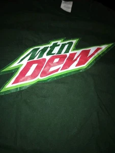 Retro MTN Dew Dark Green T Shirt Medium M - Picture 1 of 4