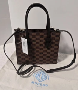 Moreau Paris Bregancon Stand Up  Chocolate Crossbody Mini Tote NWT $1,650 - Picture 1 of 9