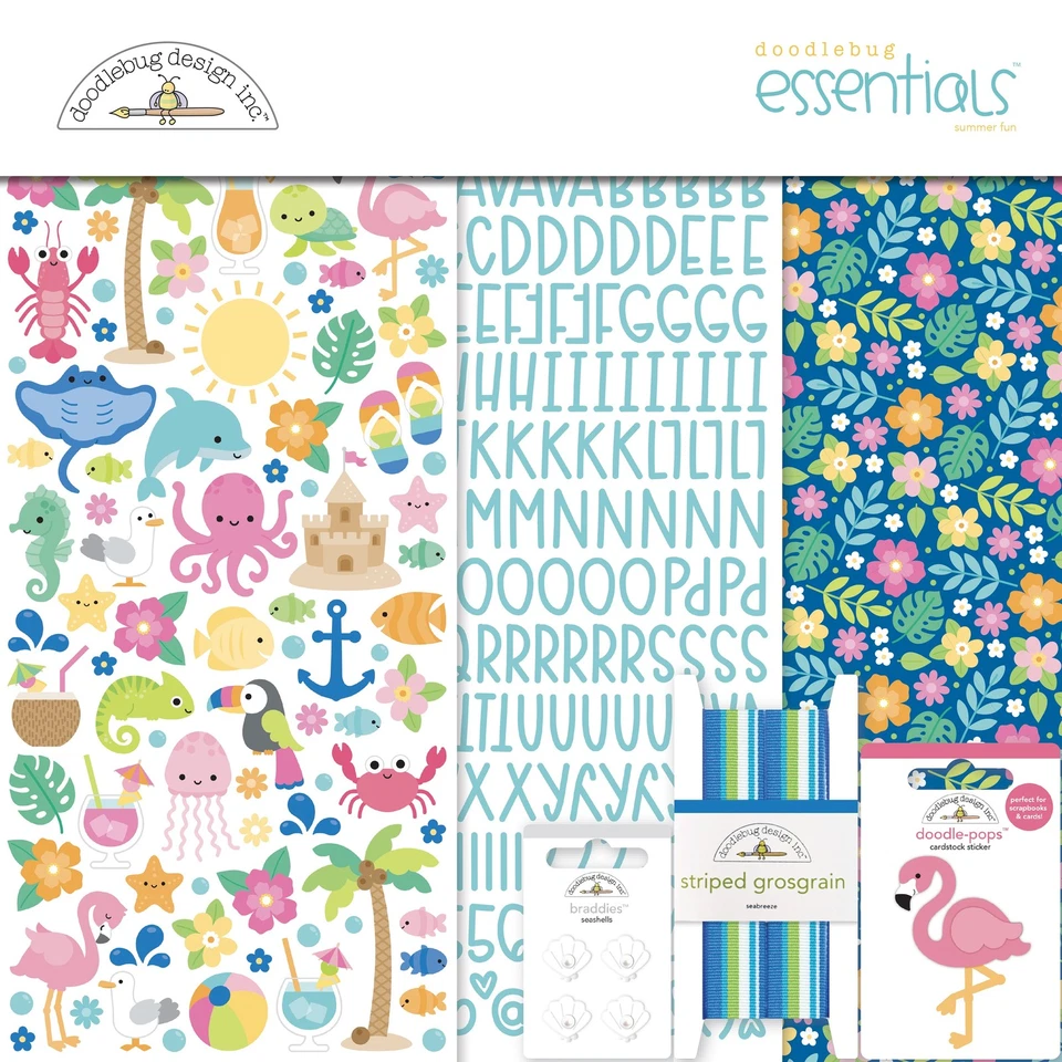 Doodlebug Essentials Page Kit 12"X12"-Diversión de verano Foto 1 de 1