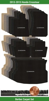 Заказной берберский комплект ковриков для Honda Crosstour 13-15 годов выпуска с логотипом (5 штук) #RW4 - Изображение 1 из 4