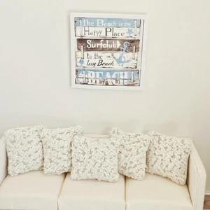 Puppenhaus Wandbild | Gerahmtes Strandschild Druck | Miniaturbild Maßstab 1:12 - Bild 1 von 5