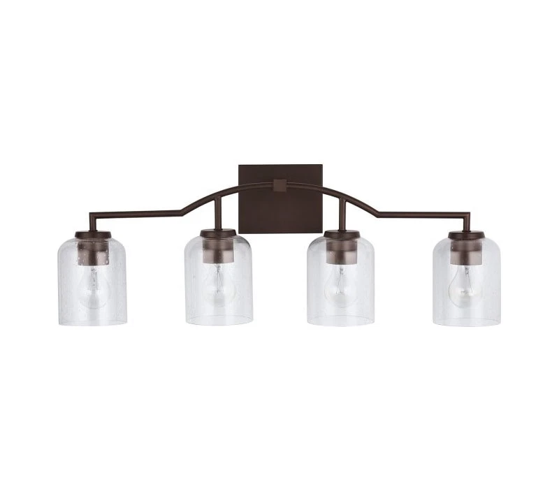 HomePlace 139341BZ-500 Carter Vanity, 4-Light 400 Total Watts, Bronze - Image 1 of 1