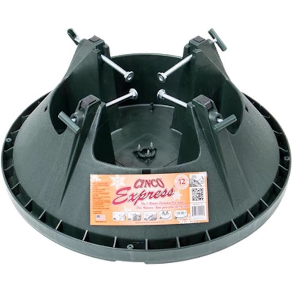 Soporte de árbol de Navidad negro de plástico Cinco 12 pies Altura máxima del árbol Foto 1 de 1