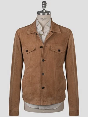 NEW ISAIA BEIGE LEATHER SUEDE COAT US 38 - EU 48 IDG12 - Image 1 of 4