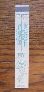 FUNDA 10 STRIKE MATCHBOOK: TED'S GRILL WEST LOS ANGELES & SANTA MONICA CA -A28 - Imagen 1 de 3