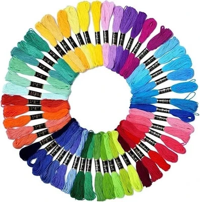 50 SKEINS Embroidery Floss Set Including Cross Stitch Threads - Image 1 of 4
