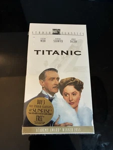 Titanic VHS Studio Classics Clifton Webb Barbara Stanwyck Robert Wagner 1953 - Picture 1 of 3
