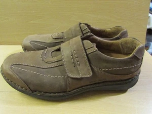 Zapatos cómodos de cuero marrón apenas usados JOSEF SEIBEL correa informales para hombre Reino Unido 8. 5 - Imagen 1 de 9