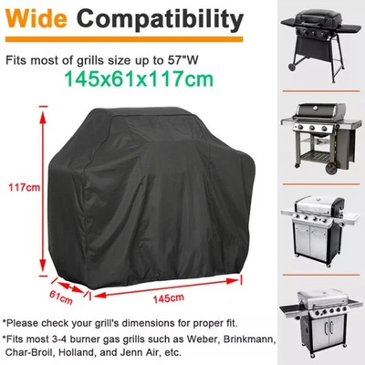 BBQ Gas Grill Cover Barbecue Waterproof Outdoor Heavy Duty UV Protection57-67 In - Image 1 of 4