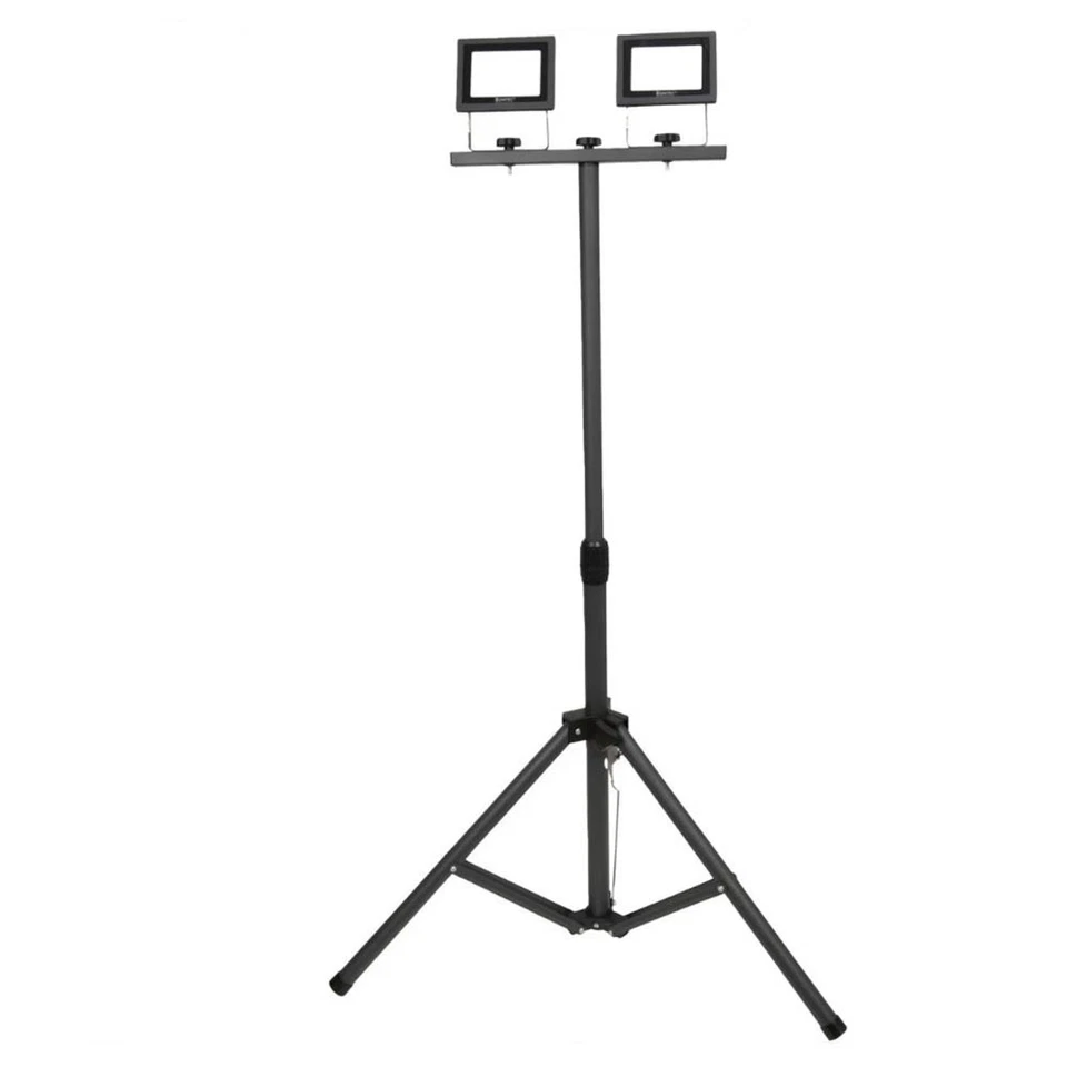 Unitec LED Fluter Arbeitsleuchte Strahler auf Stativ IP65 2 x 14W Kaltweiß 6500K - Bild 1 von 3