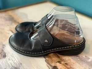 Finn Comfort 38 Stanford Schuhe schwarz Leder Mary Jane Slipper Clogs Größe 7,5 US - Bild 1 von 9
