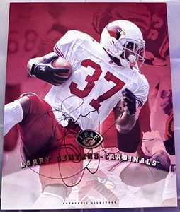 Tarjeta fotográfica 8x10 autógrafo hoja NFL Cardinals SFA 1997 LARRY CENTERS 16F - Imagen 1 de 2
