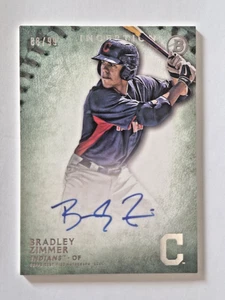 2015 Bowman Inception Green /99 Prospect Autographs PA-BZ  Bradley Zimmer ⚾ Auto - Picture 1 of 3
