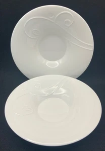 Wedgwood Nature Saucer x2 White New Made In UK - Picture 1 of 4
