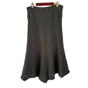 Free People Knit Skirt Wool Blend Lined Flare A Line Size Medium Midi  - Picture 1 of 8