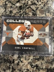 Donruss Threads College Greats Earl Campbell 2009 #7 Salón de la fama - Imagen 1 de 2