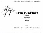 Fisher Bedienungsanleitung user manual owners manual  für 800- B  Copy