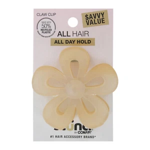 Scunci All Hair All Day Hold 7CM Flower Claw Hair Clip, Tan, 1-Piece - Picture 1 of 2