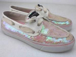 Sperry Top-Sider Women's Pink Sequin Casual Boat Shoes size 6M. T2 - Picture 1 of 8