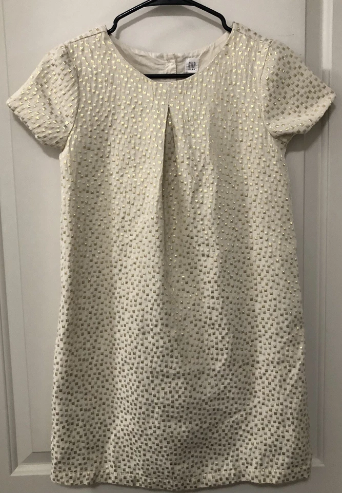 Vestido Gap Niñas Crema Y Dorado Talla XL (12-13) Foto 1 de 4