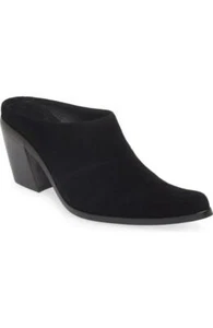 Jeffrey Campbell Hold Em Western-Inspired Suede Mule in Black Size 9 - Picture 1 of 6