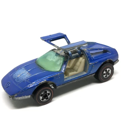 Hot Wheels Redline Mercedes-Benz C-111 1970/73 azul oscuro luz interior Hong Kong Foto 1 de 4