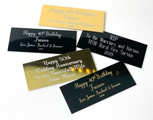 PERSONALISED PLAQUE METAL MEMORIAL TROPHY FRAME NAME PLATE DEEP METAL ENGRAVED - Picture 1 of 11