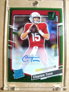 2023 Clayton Tune Clearly Donruss Green Rated Rookie Autograph RC /25 🔥🔥🔥 - Picture 1 of 3