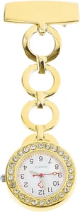 Schwesternuhr Taschenuhr Taschenuhr Ansteckuhr Mit Strass Für Krankenschwester A - Bild 1 von 9