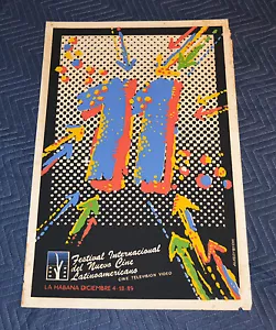 Póster Original de la Película Cubana 1989.Festival Internacional de Cine Latino. - Imagen 1 de 3