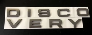 2 x Dark Grey Car Logo Sticker Decal Badge For Land Rover Discovery Sport - Picture 1 of 3