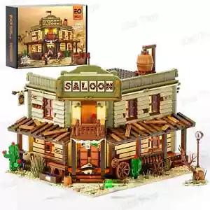 FUNWHOLE® F9021 Western Saloon Building Blocks with Lights 2026 pcs in Box - Picture 1 of 18