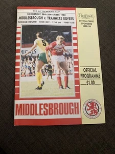 1988 Middlesbrough V Tranmere Rovers Soccer/football Programme LC - Picture 1 of 2