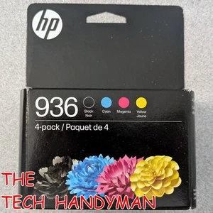 4-PACK HP GENUINE 936 BLACK & COLOR INK (RETAIL BOX) OFFICEJET 9110 * (10/2026+) - Picture 1 of 3