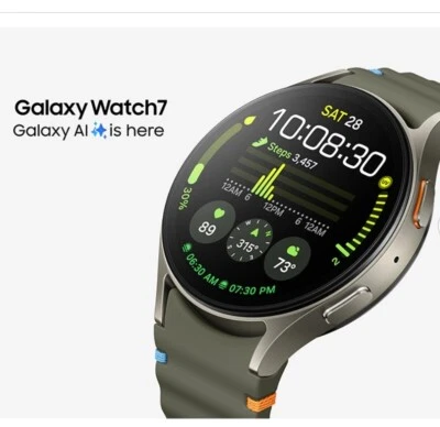 Brand New Samsung Galaxy Watch7 - 44Mm Green W/ Additional Green Athleisure Band - Image 1 of 2