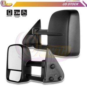 For 99-07 Chevy Silverado 1500/2500/HD/3500 Manual Extend Tow Side Mirrors Pair - Picture 1 of 12