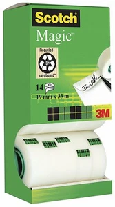 SCOTCH MAGIC 810 Klebeband Klebefilm 33 Meter x 19 mm Unsichtbar Beschriftbar  - Bild 1 von 11