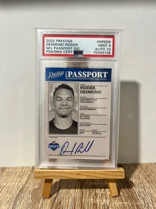 DESMOND RIDDER 2022 Prestige Rookie Passport Signatures #NPSDR PSA 9 AUTO 10 ATL - Picture 1 of 2