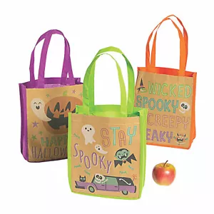 Large Halloween Tote Bags, Party Supplies, 12 Pieces - Picture 1 of 1