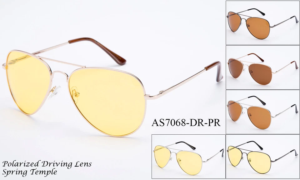 Óculos de sol polarizado para direção visão noturna HD óculos aviador diurno aprimorado - Imagem 1 de 3