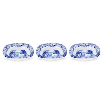 Spode Blue Italian Collection Porcelain Dipping Dishes, Set of 3, 5", Blue White